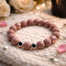 Load image into Gallery viewer, Crystal/ lava /evil eye Stretch Beads Bracelet Unisex
