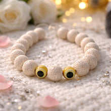 Load image into Gallery viewer, Crystal/ lava /evil eye Stretch Beads Bracelet Unisex
